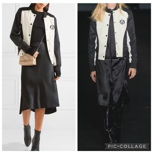 Rag & Bone Morgan Reversible Print Satin-twill Bomber Jacket Size XS